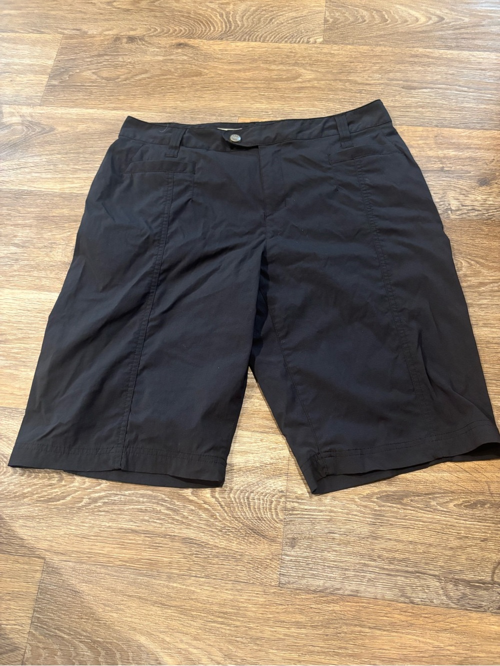 Royal Robbins Gorpcore Bermuda Hiking Shorts Black Stretch Nylon Womens 10